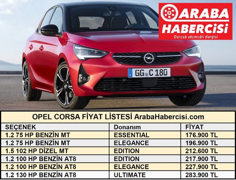 Opel fiyat listesi