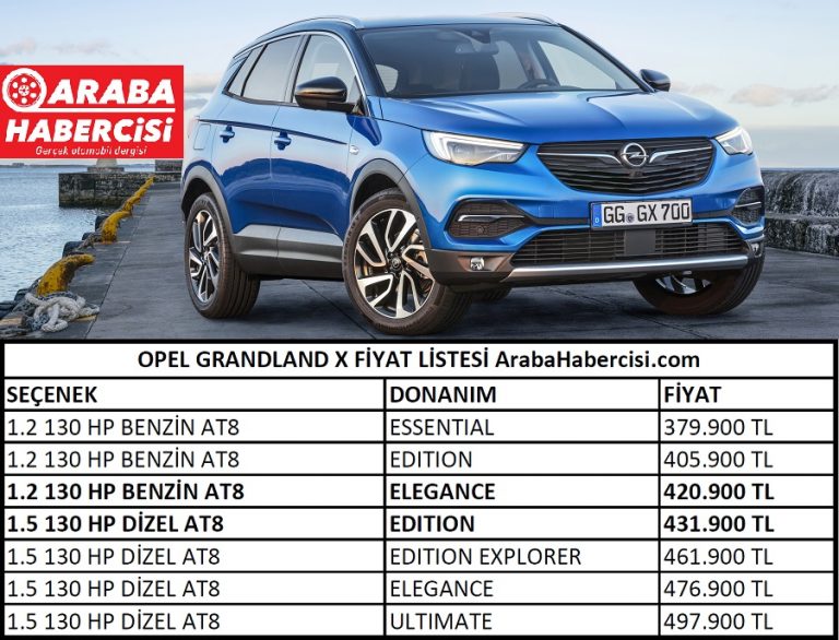 Opel fiyat listesi