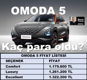 OMODA 5 Chery Fiyat Listesi Temmuz 2023