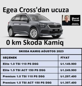 0 km otomobil fiyatları Ağustos 2023