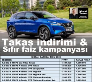 Nissan Qashqai Fiyat Listesi Ekim 2023