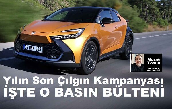 Toyota Kampanya Aralık 2023 0 km