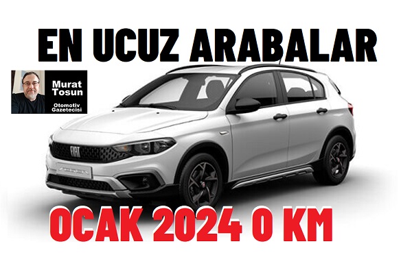 En ucuz arabalar Ocak 2024