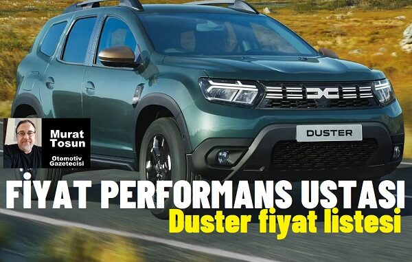 Dacia Duster Fiyat Listesi Şubat 2024