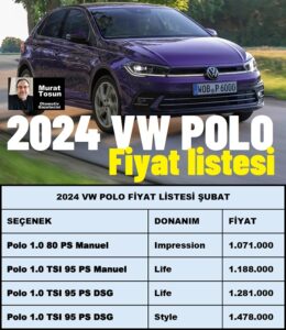 Volkswagen Polo Fiyat Listesi 2024