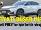 PHEV araba fiyatları 2024