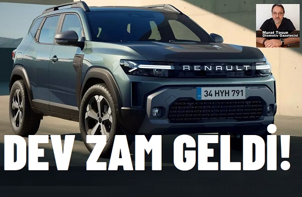 Renault Duster zam geldi.