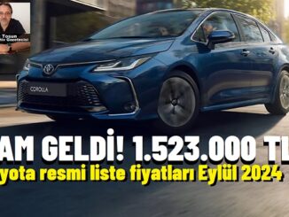 Toyota Corolla Fiyatlar Eylül