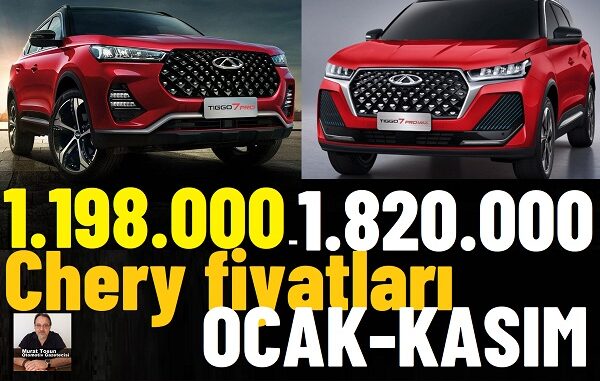 Chery Fiyatlar 2024 SUV.