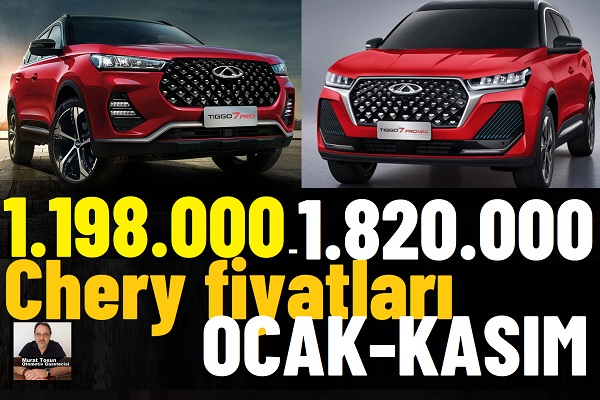 Chery Fiyatlar 2024 SUV.