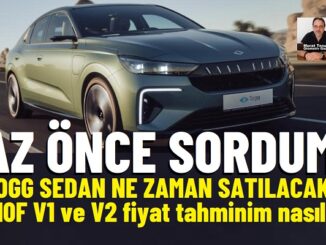 Togg Sedan Fiyat Listesi.