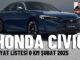 Honda Civic Şubat 2025.